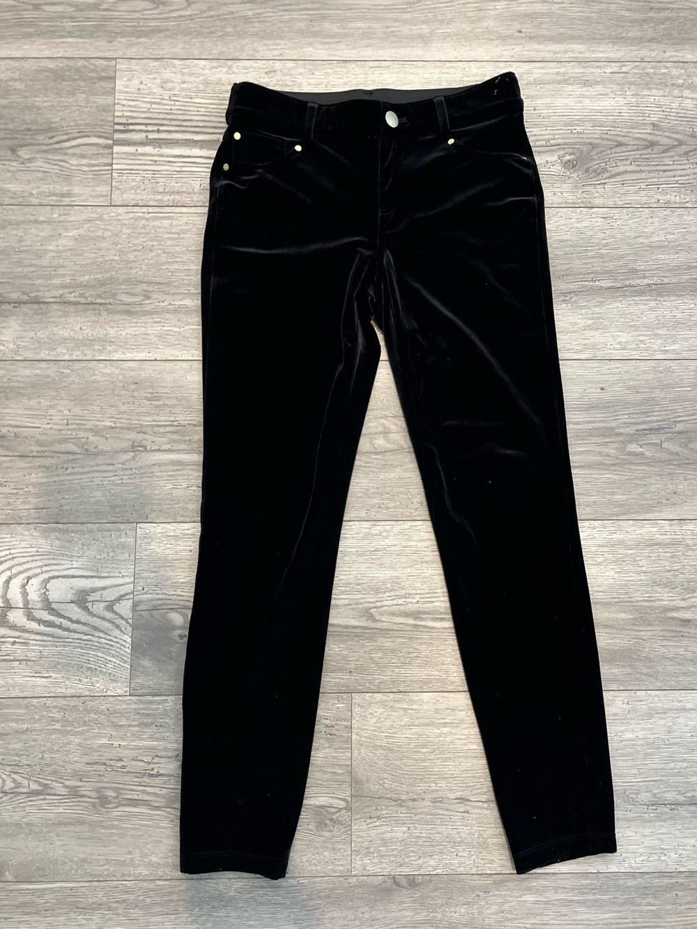 INC International Concepts Women’s Black Velvet Pants 4 Petite Holiday Dressy